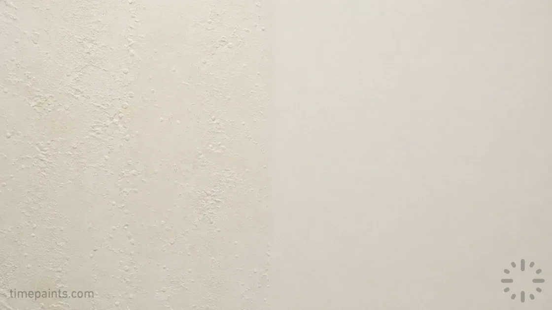 Side-by-side comparison of a wall with full preparation versus one with skipped steps, showing the difference in surface quality